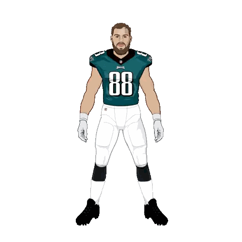 Football Player Wearing Number 88 Jersey Sticker