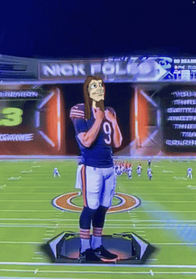 Football Player Wearing Number 9 Jersey GIF