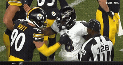 Football Player Wearing Number 90 Jersey GIF