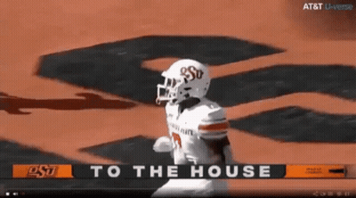 Football Player Wearing OSU Helmet GIF