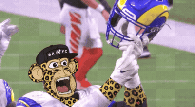 Football Player Wearing Rams Helmet GIF