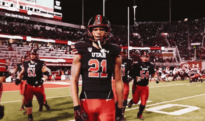 Football Player Wearing Utah Jersey GIF