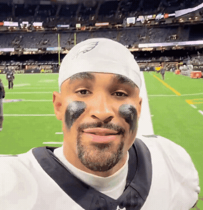 Football Player White Headband Eagles Logo GIF