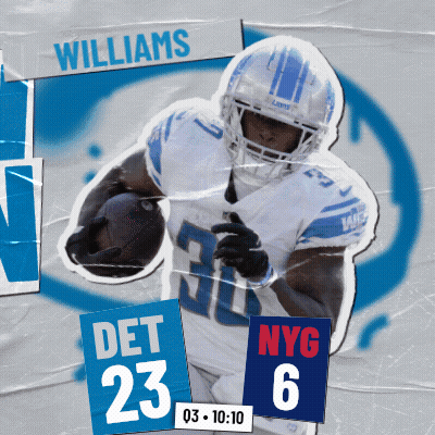 Football Player Williams Runs With Ball GIF