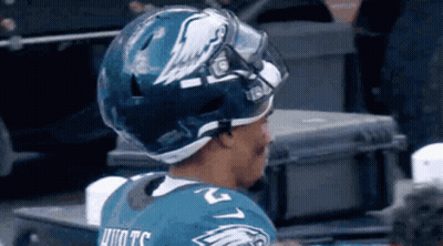 Football Player With Bird On Helmet GIF
