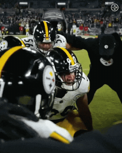 Football Player With Black And Yellow Helmet 30 GIF
