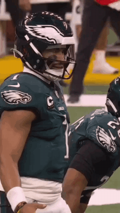 Football Player With Eagle Helmet GIF