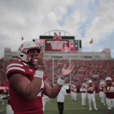 Football Player With Helmet Letter N GIF