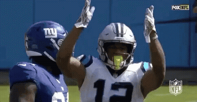 Football Player With Helmet Number 13 GIF