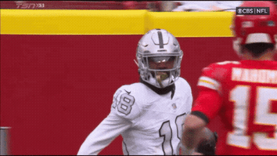 Football Player With Helmet Number 18 GIF