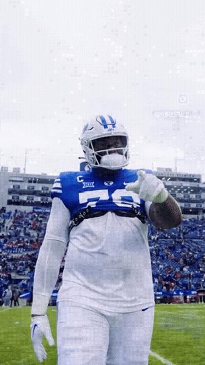 Football Player With Helmet Number 25 GIF