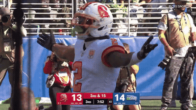 Football Player With Helmet Number 3 GIF
