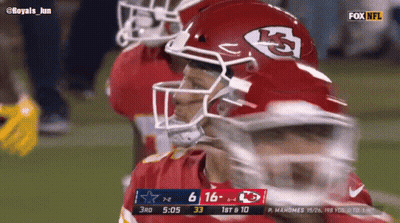 Football Player With Helmet Number 33 GIF