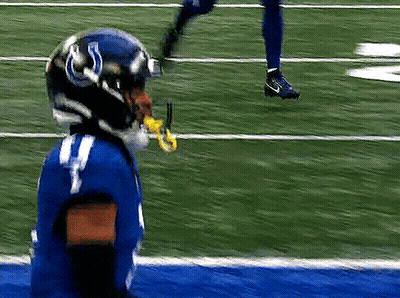 Football Player With Helmet Number 4 GIF