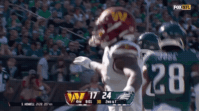 Football Player With Helmet Saying W GIF