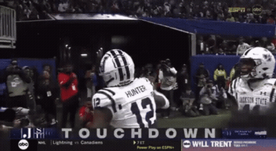 Football Player With Hunter On Shirt GIF