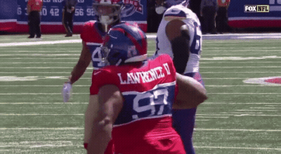 Football Player With Lawrence On Jersey GIF