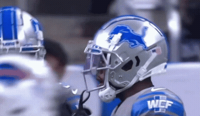 Football Player With Lion Helmet GIF