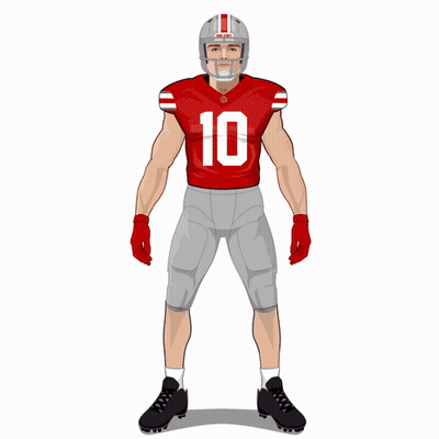 Football Player With Number 10 Shirt GIF