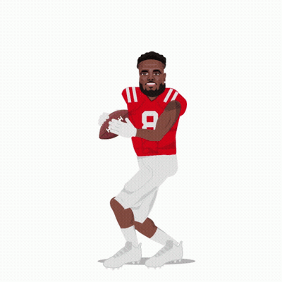 Football Player With Number 8 On Shirt GIF