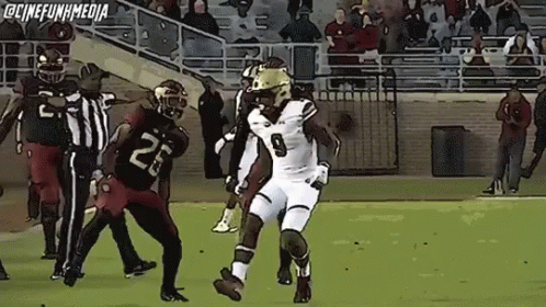 Football Player With Number 9 On Uniform GIF