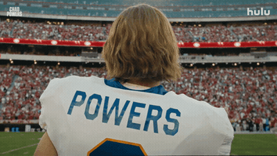 Football Player With Powers On Shirt GIF