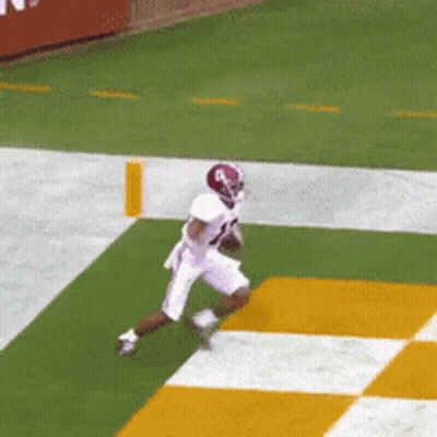 Football Player With Q Helmet Running GIF