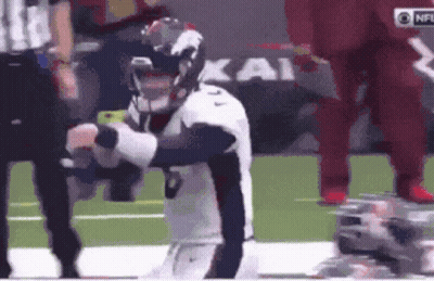 Football Player With Referee And NFL Sign GIF