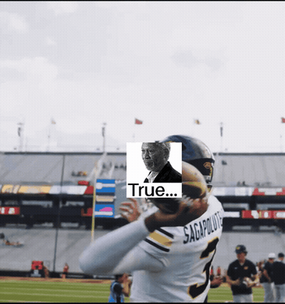 Football Player With Sagapolote On Uniform GIF
