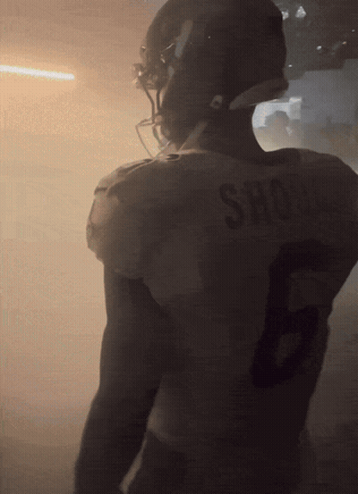 Football Player With Shone On Shirt GIF