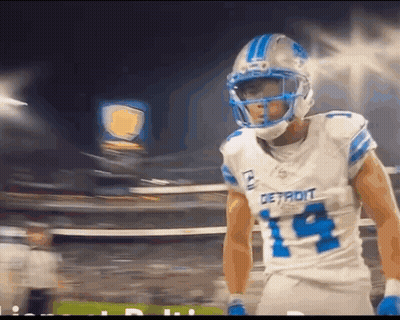 Football Player With St Brown 14 On Back GIF