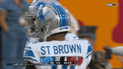 Football Player With St Brown On Shirt GIF