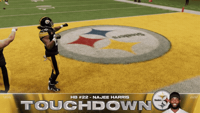 Football Player With Touchdown Logo GIF