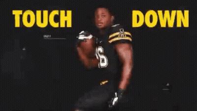 Football Player With Touchdown GIF