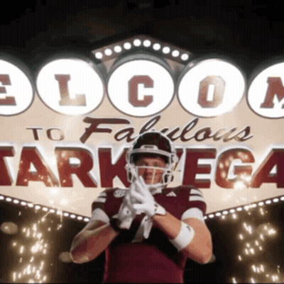 Football Player With Welcome To Fabulous Tarnega Sign GIF