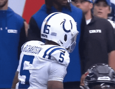 Football Player With White Helmet Number 15 GIF