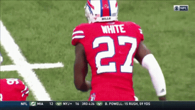 Football Player With White Name On Jersey GIF