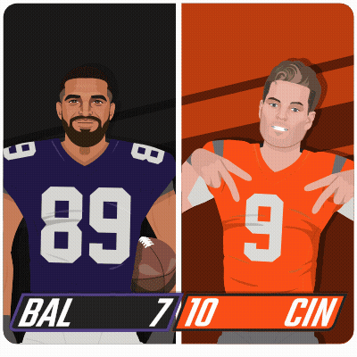 Football Players Bal And Cin Score 7-10 GIF