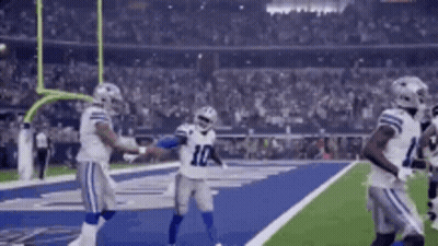 Football Players Celebrating Touchdown GIF