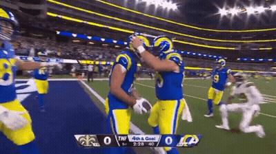 Football Players Celebrating Touchdown GIF