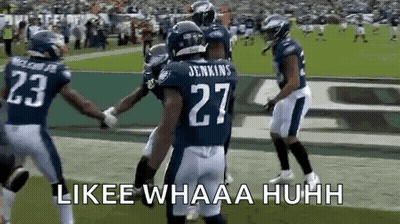 Football Players Celebrating Touchdown GIF