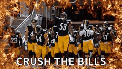 Football Players Crush The Bills GIF