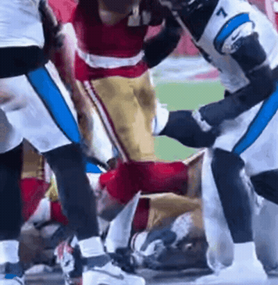 Football Players Fighting On Field GIF