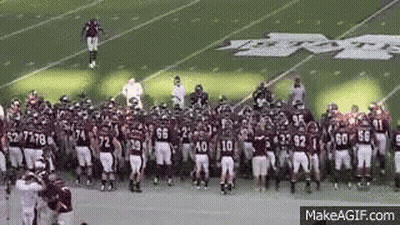 Football Players Hands In Air GIF