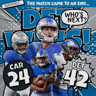 Football Players Holding Signs Saying Det Vs Gb GIF