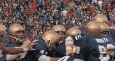 Football Players Huddle GIF