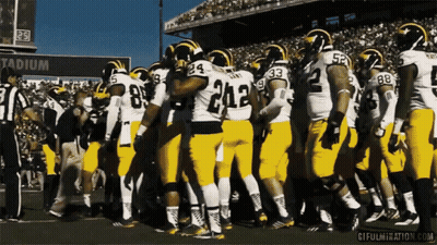 Football Players Huddled Number 242 GIF