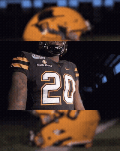 Football Players In Blue Uniforms Number 55 GIF