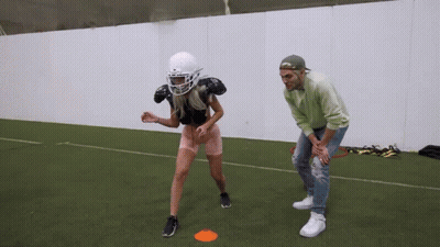 Football Players In Red Jersey Number 45 GIF