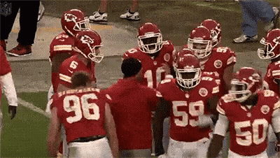 Football Players In Red Uniforms 96 And 59 GIF